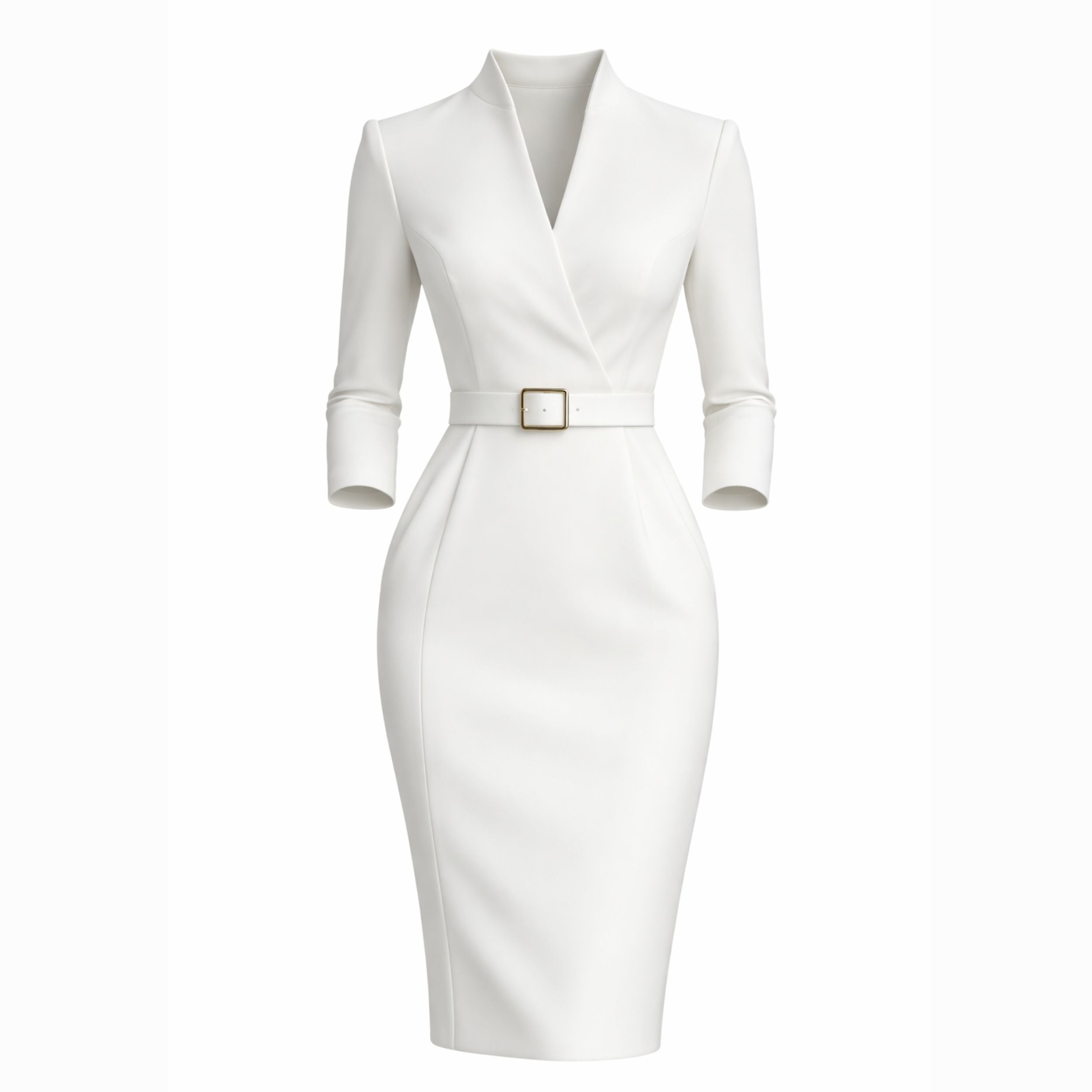 Alveraine | Women’s Belted Sheath Dress – Elegant Structured Style