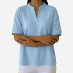 Alveraine | Women’s Waffle Knit Short Sleeve T-Shirt – Casual Comfort Style