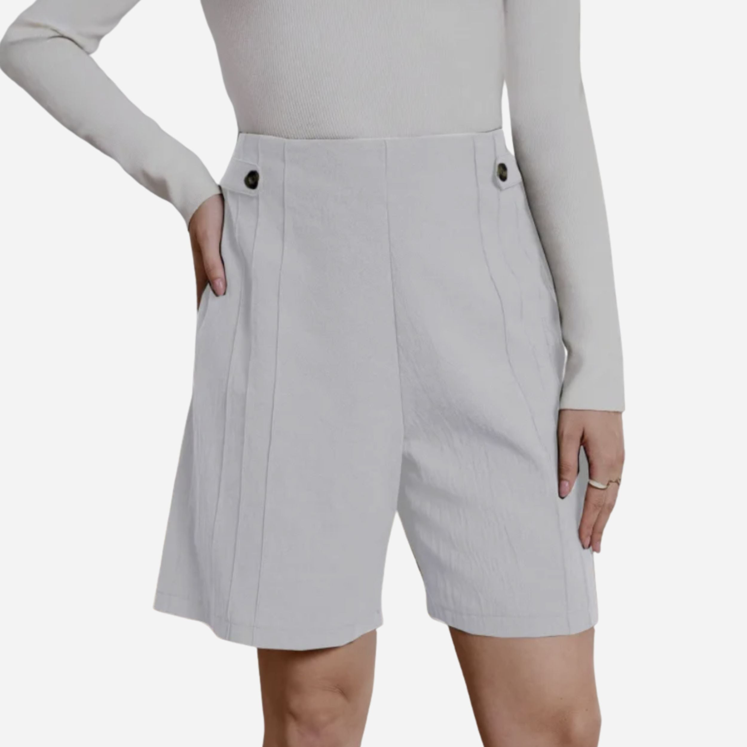 Alveraine | Women’s Cotton Linen Casual Shorts – Refined Summer Style