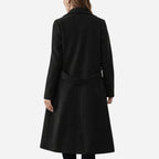 Alveraine | Women’s Belted Notched Collar Long Overcoat