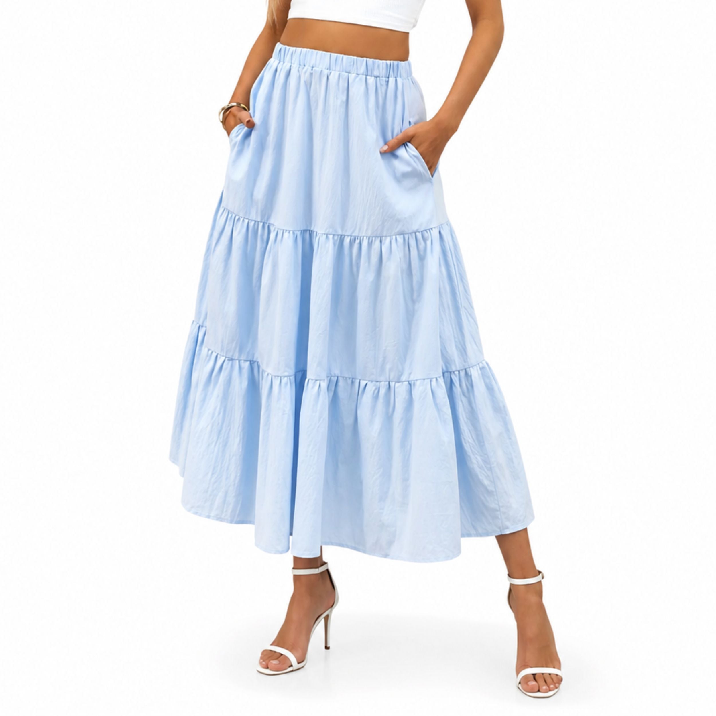 Alveraine | Women's Bohemian Long Skirt with Pockets - Effortless Summer Style