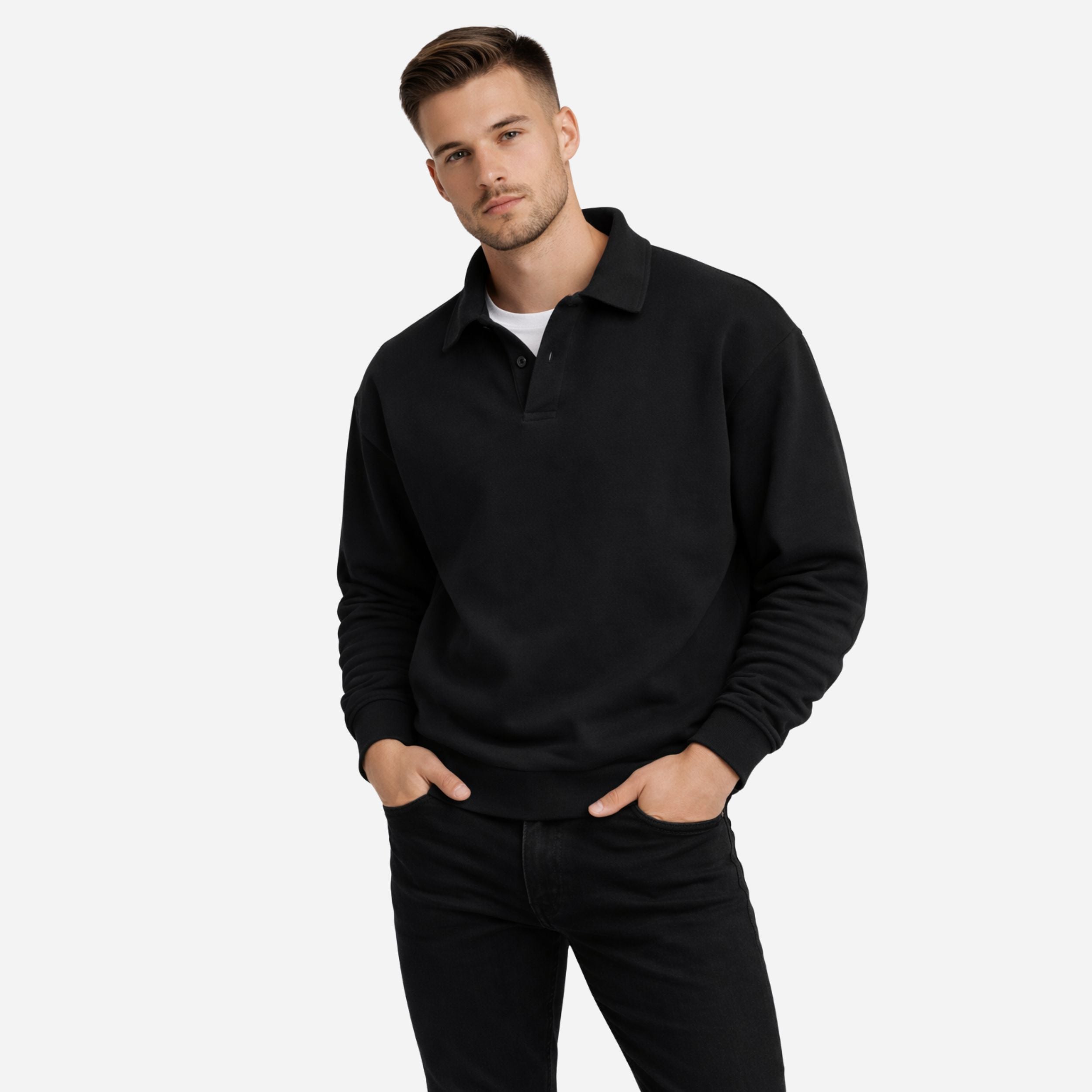 Alveraine | Men’s Crew Neck Knit Sweater – Long Sleeve Minimalist Essential