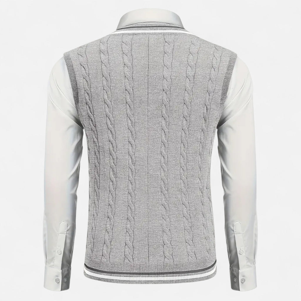 Lurvain | Men’s Knitted V-Neck Vest – Heritage Layers