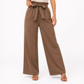 Alveraine | Women’s Tie Detail Elastic Trousers – Relaxed Elegant Style