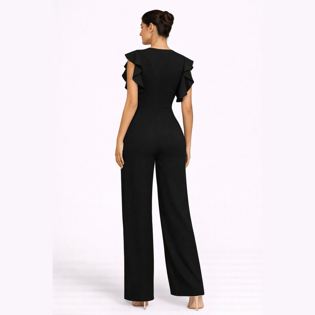 Alveraine | Women’s Elegant Ruffle Detail Jumpsuit – Refined Modern Style
