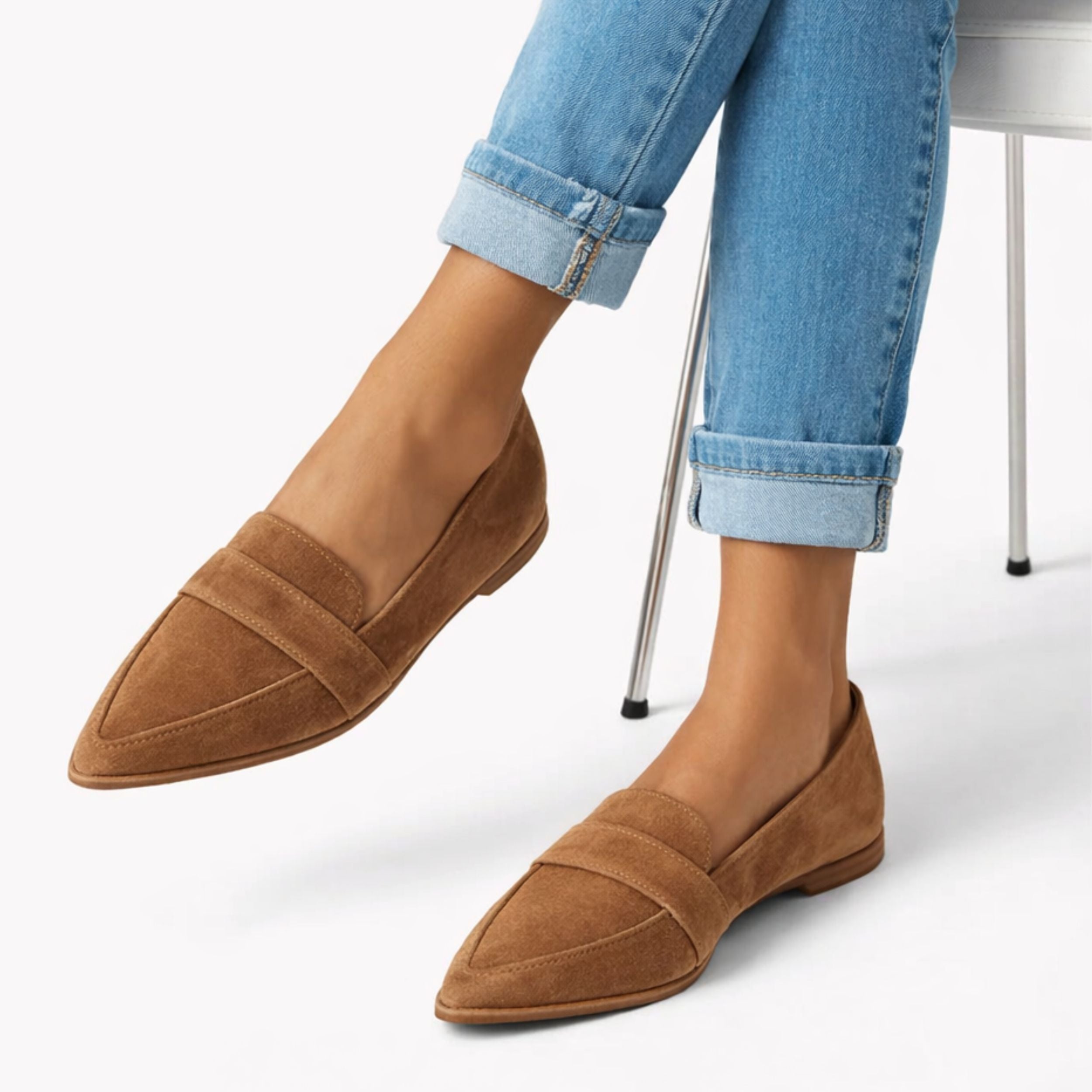 Alveraine | Women’s Soft Suede Loafers – Classic Slip-On Style