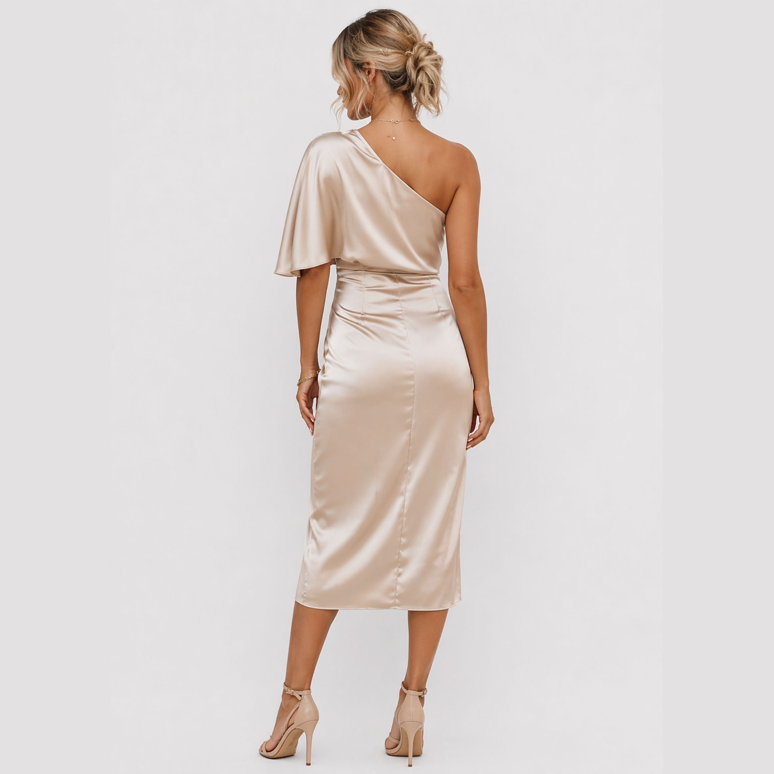 Alveraine | Women’s One-Shoulder Irregular Evening Dress – Elegant Statement Style