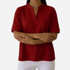 Alveraine | Women’s Waffle Knit Short Sleeve T-Shirt – Casual Comfort Style