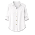 Alveraine | Women's Lightweight Summer Blouse - Rolled Sleeve Style