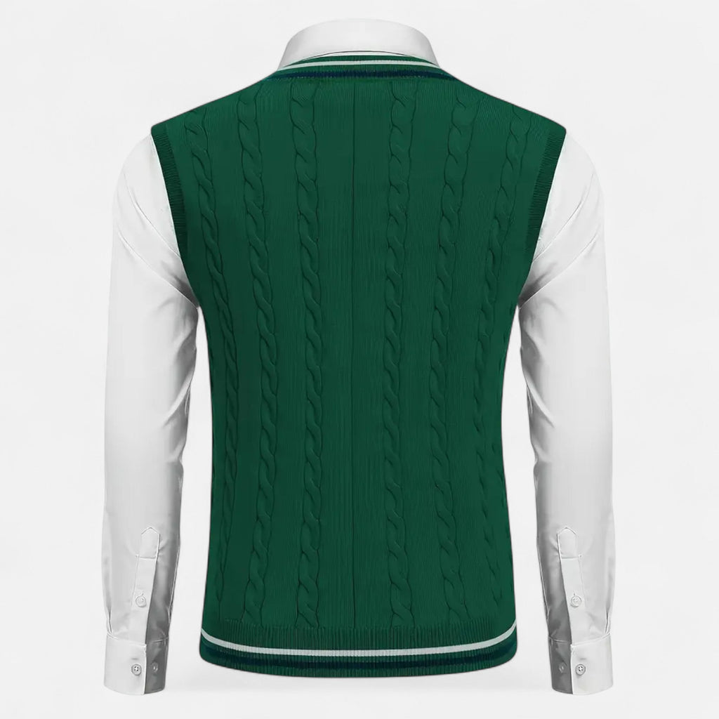 Lurvain | Men’s Knitted V-Neck Vest – Heritage Layers