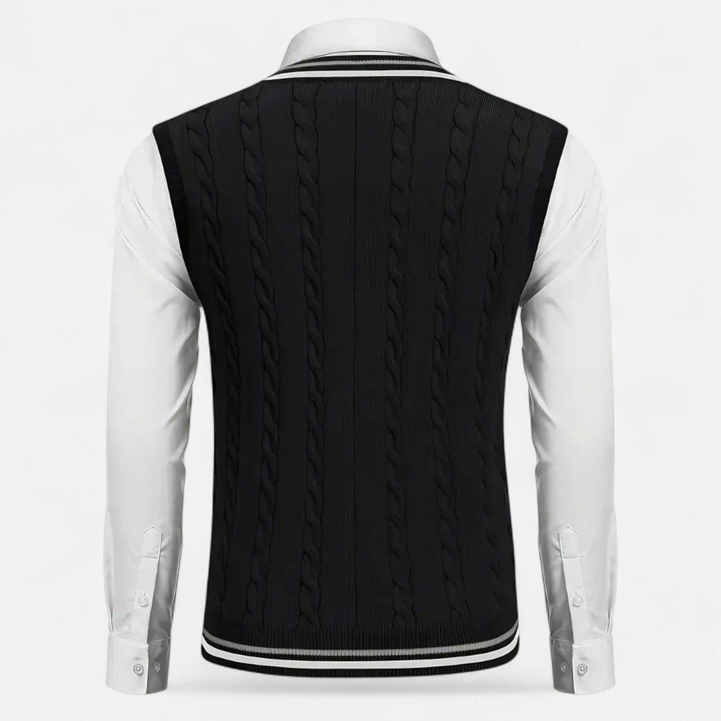 Lurvain | Men’s Knitted V-Neck Vest – Heritage Layers