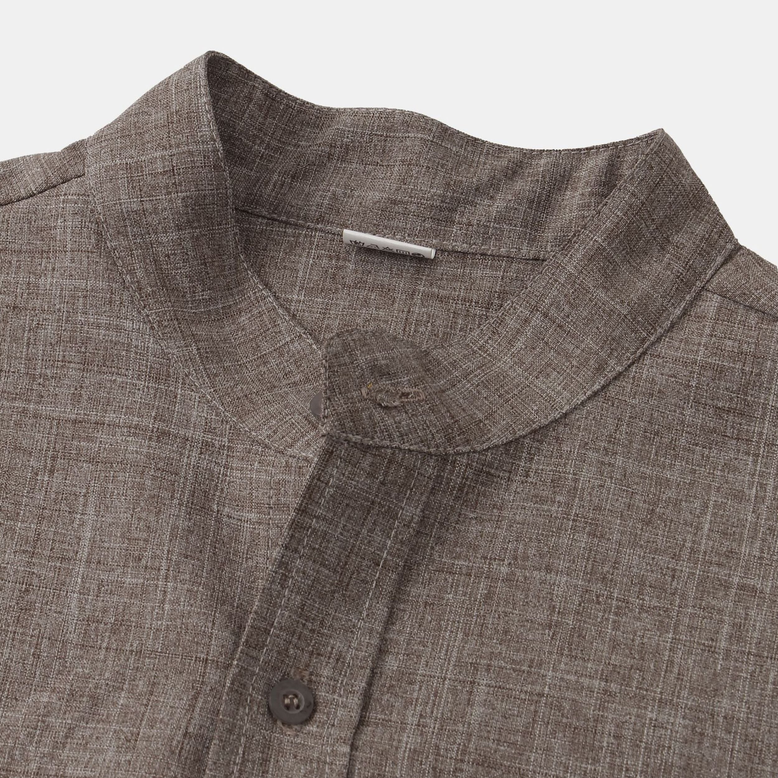 Alveraine | Men’s Cotton Linen Short Sleeve Shirt – Summer Casual Style
