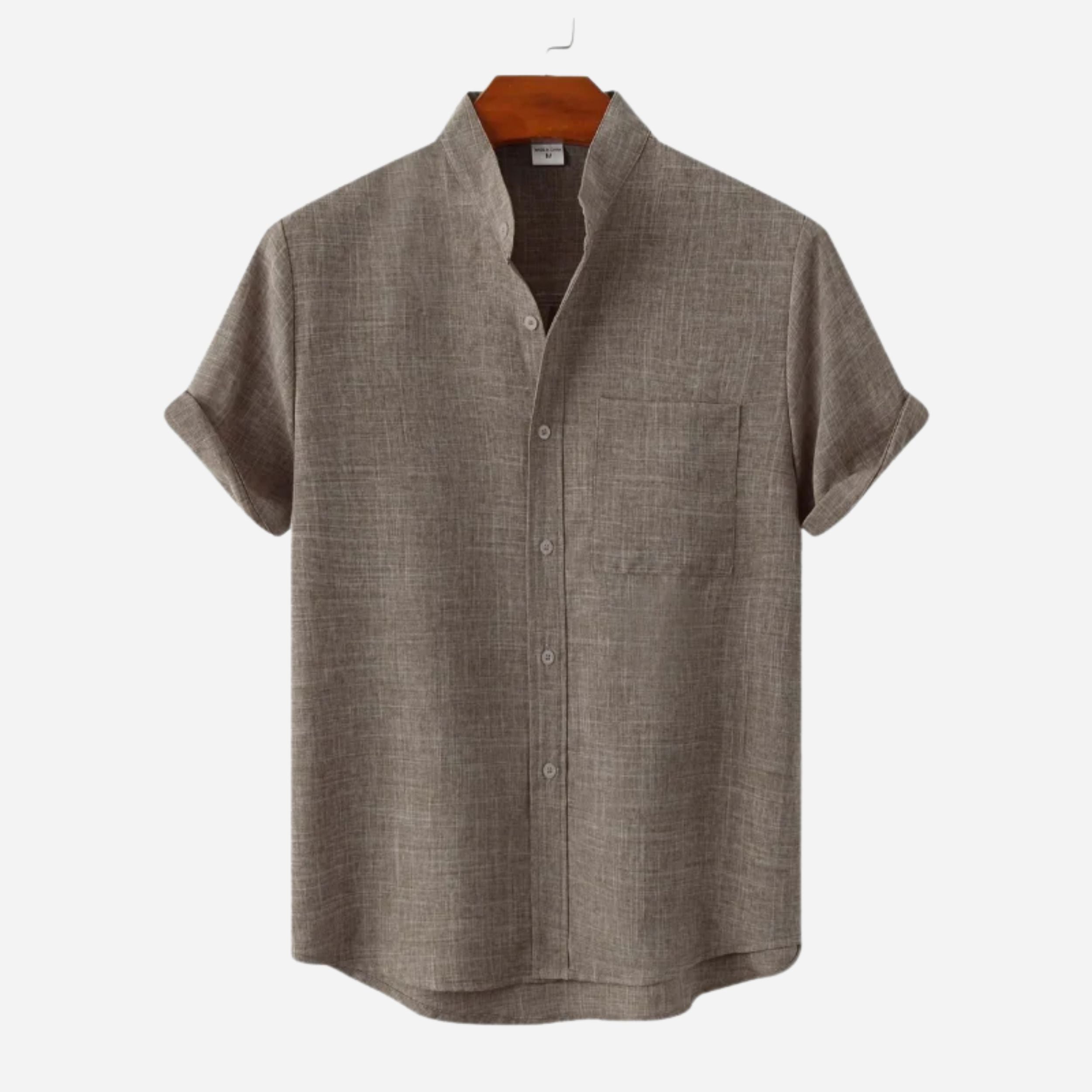 Alveraine | Men’s Mandarin Collar Shirt – Old Money Refined Style