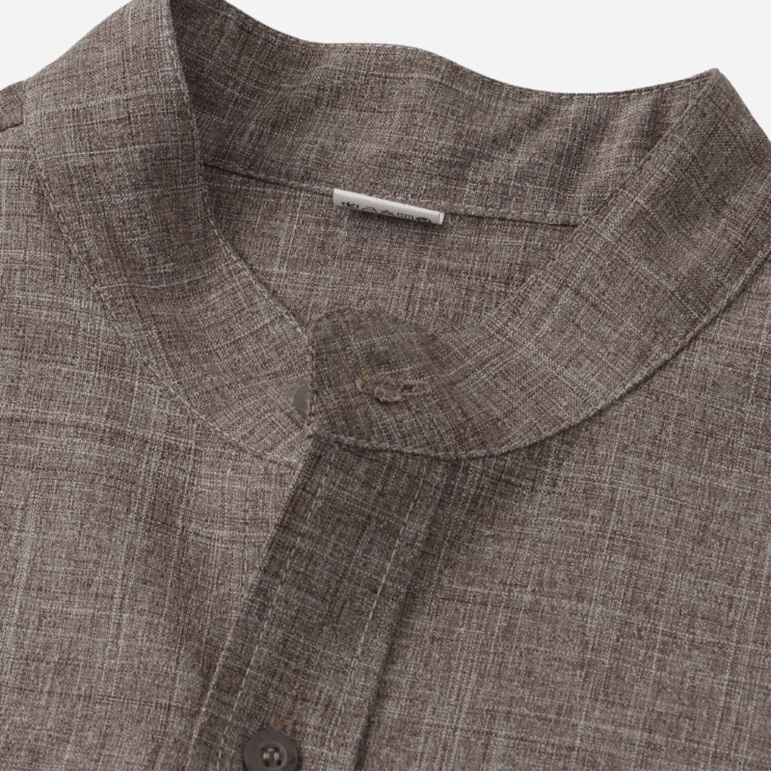 Alveraine | Men’s Mandarin Collar Shirt – Old Money Refined Style
