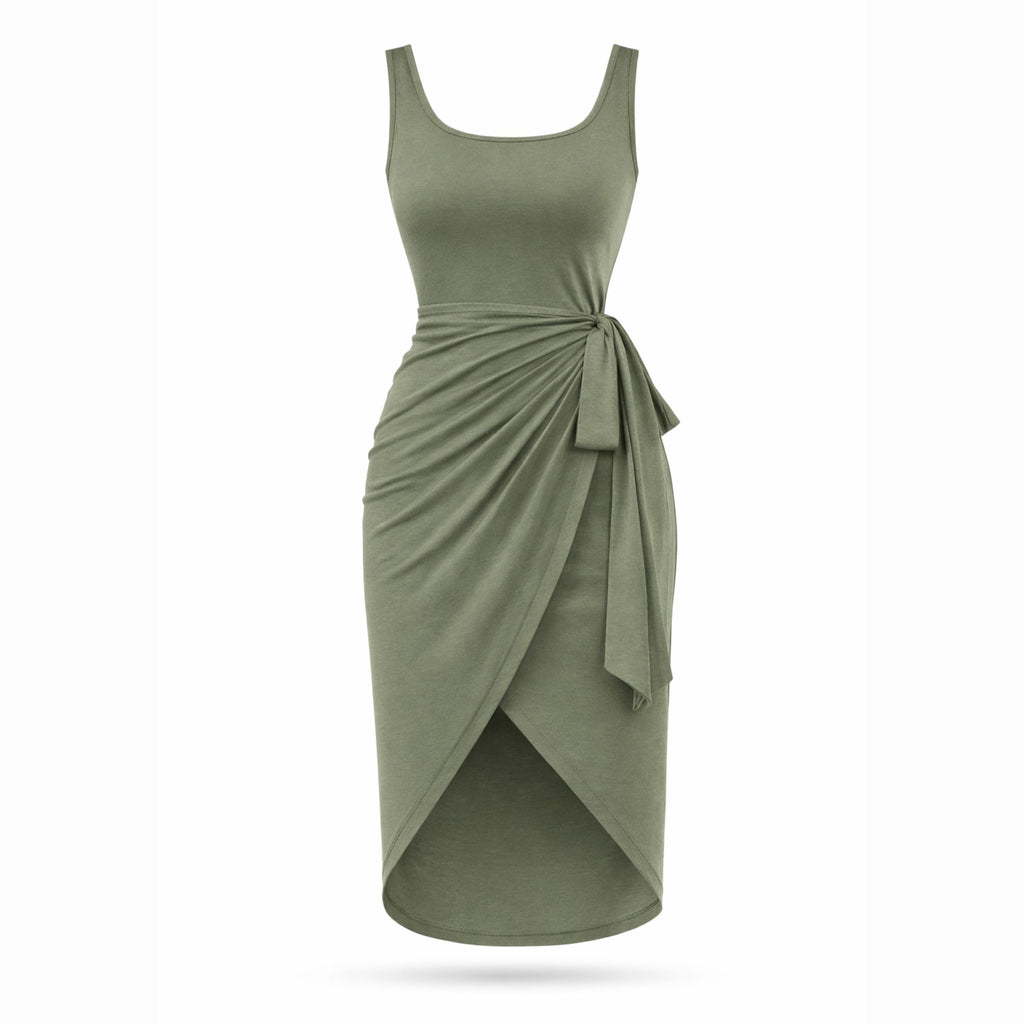 Alveraine | Women’s Tie-Side Tank Maxi Dress – Elegant Flowing Style