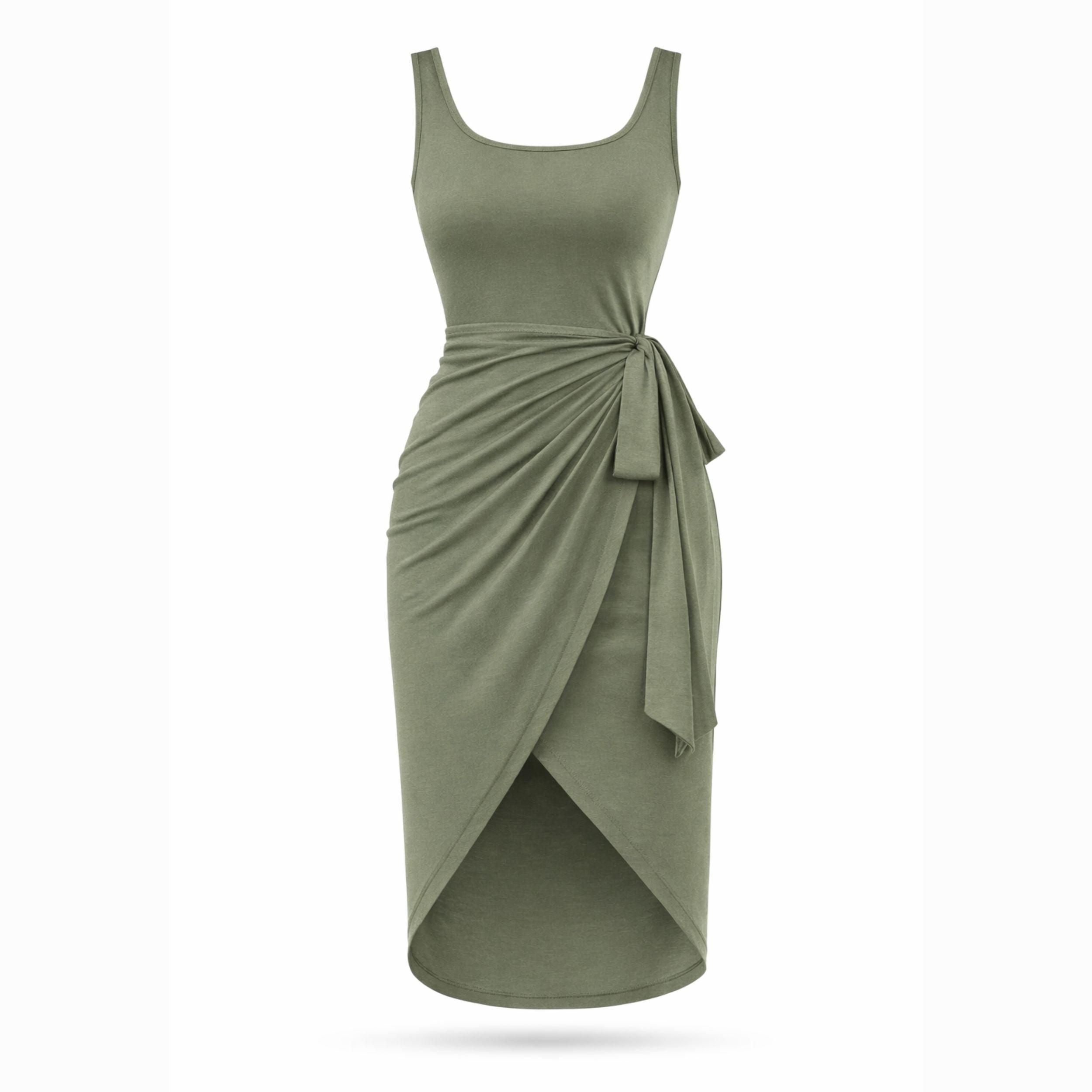 Alveraine | Women’s Tie-Side Tank Maxi Dress – Elegant Flowing Style