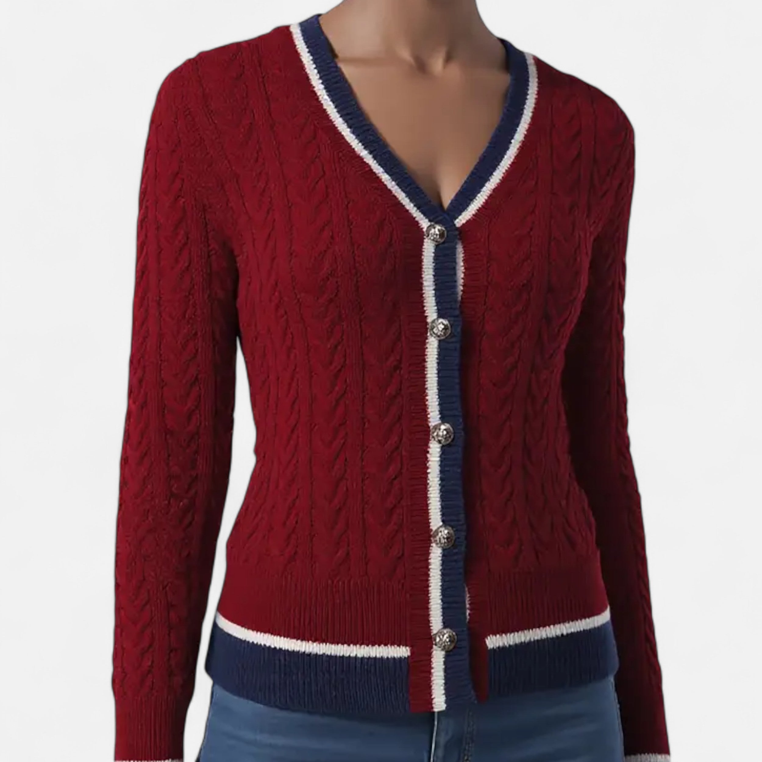 Lurvain | Women’s Colourblock V-Neck Cardigan