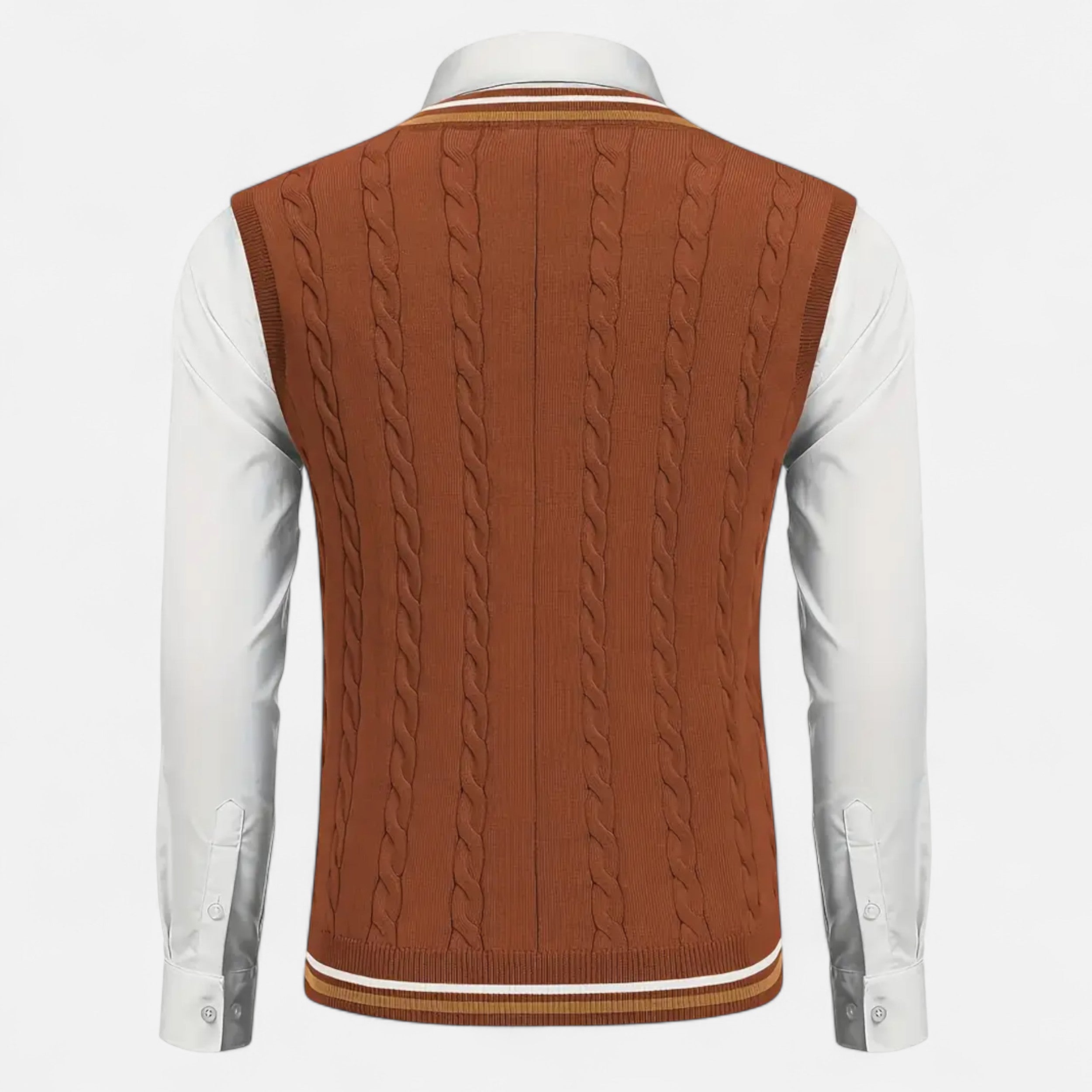Lurvain | Men’s Knitted V-Neck Vest – Heritage Layers
