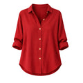 Alveraine | Women's Lightweight Summer Blouse - Rolled Sleeve Style