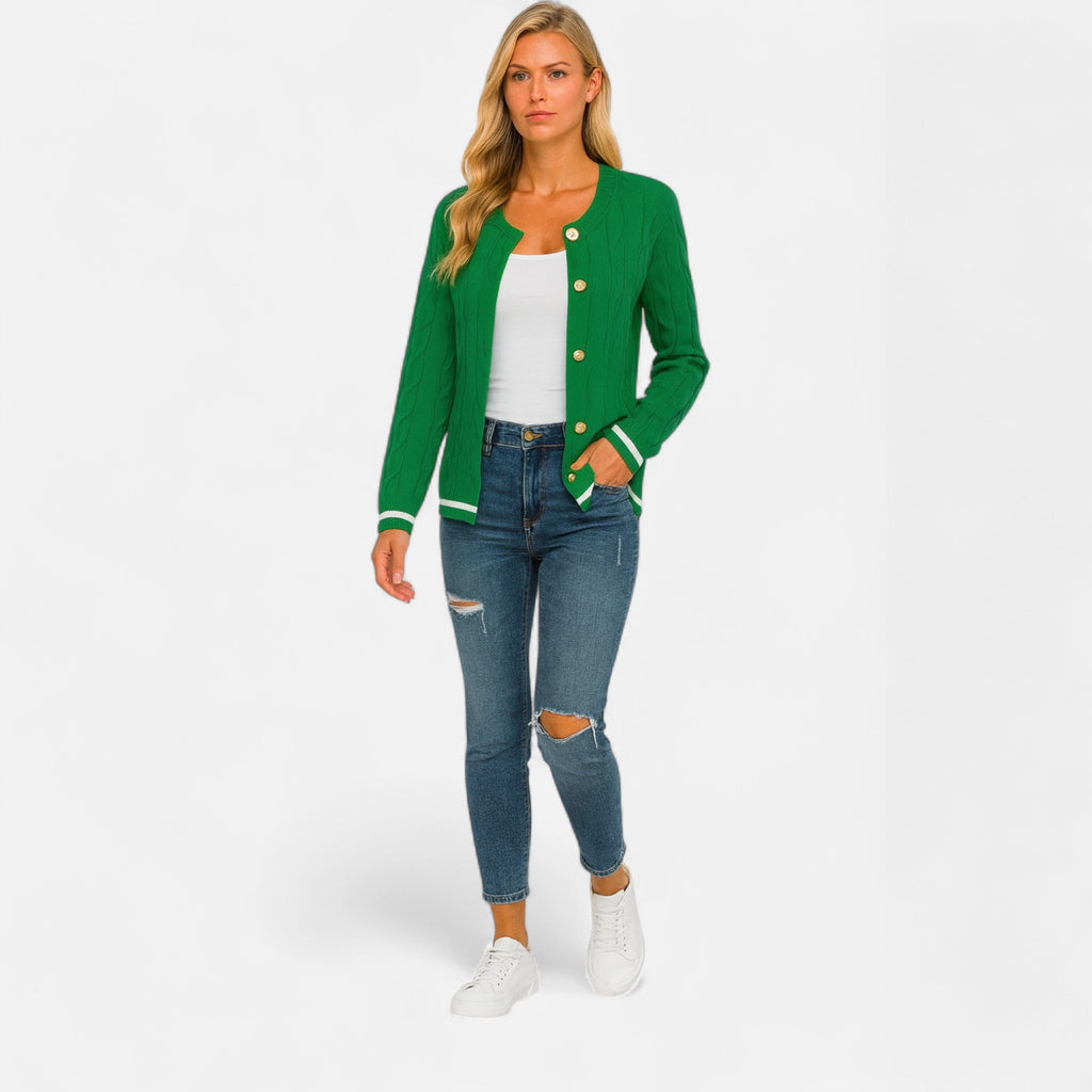 Alveraine | Women’s Elegant Long Sleeve Knit Cardigan