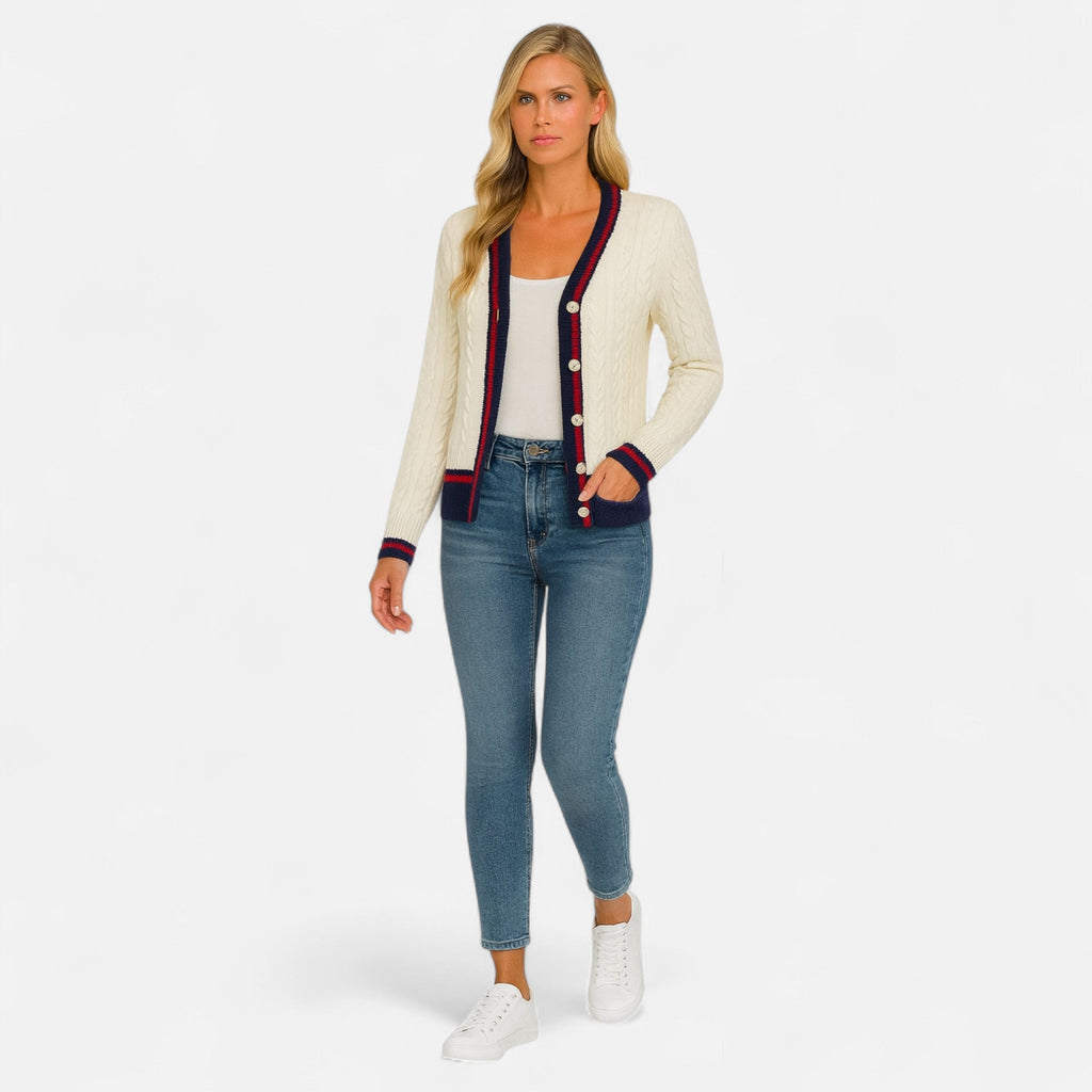 Alveraine | Women’s Colorblock V-Neck Cardigan