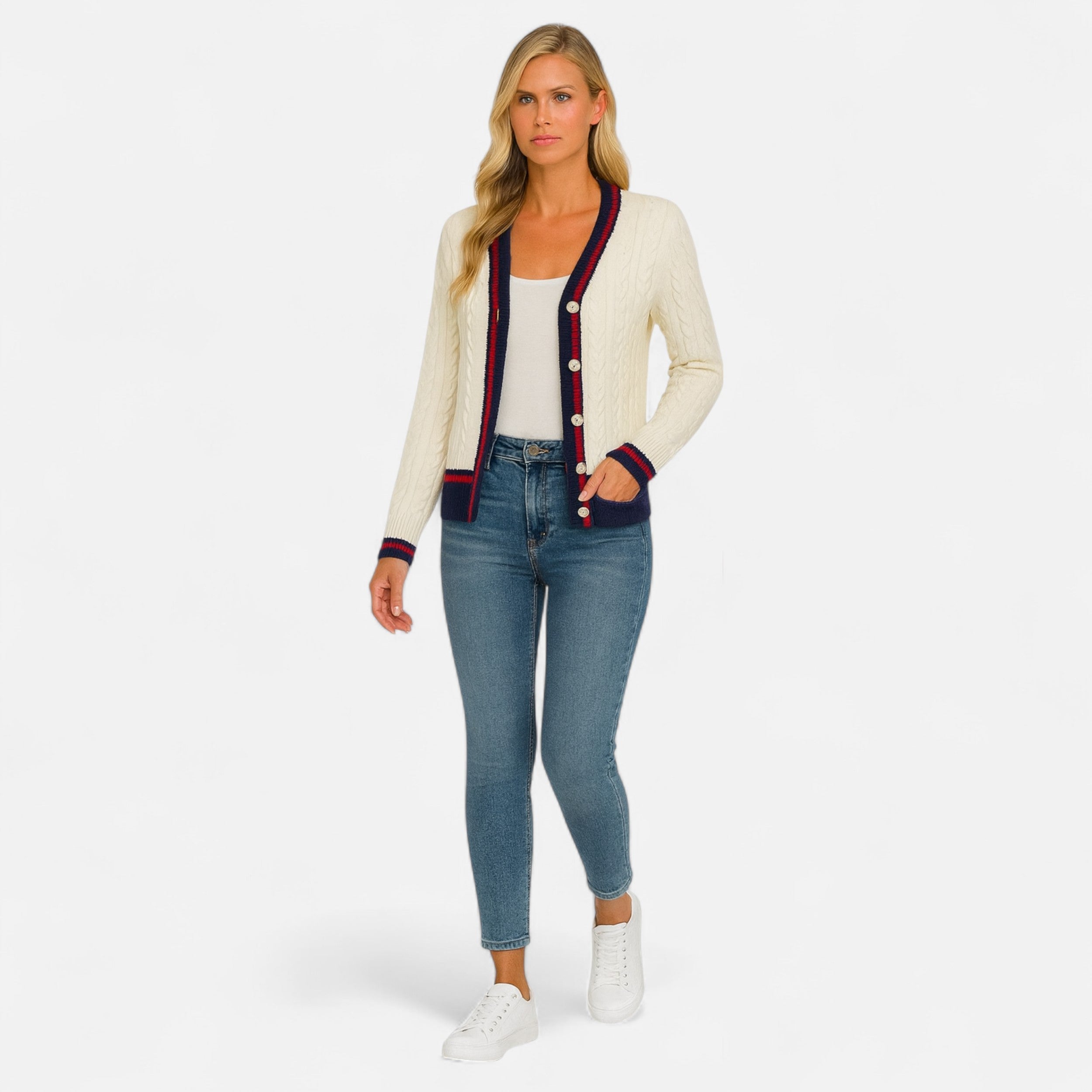 Lurvain | Women’s Colourblock V-Neck Cardigan