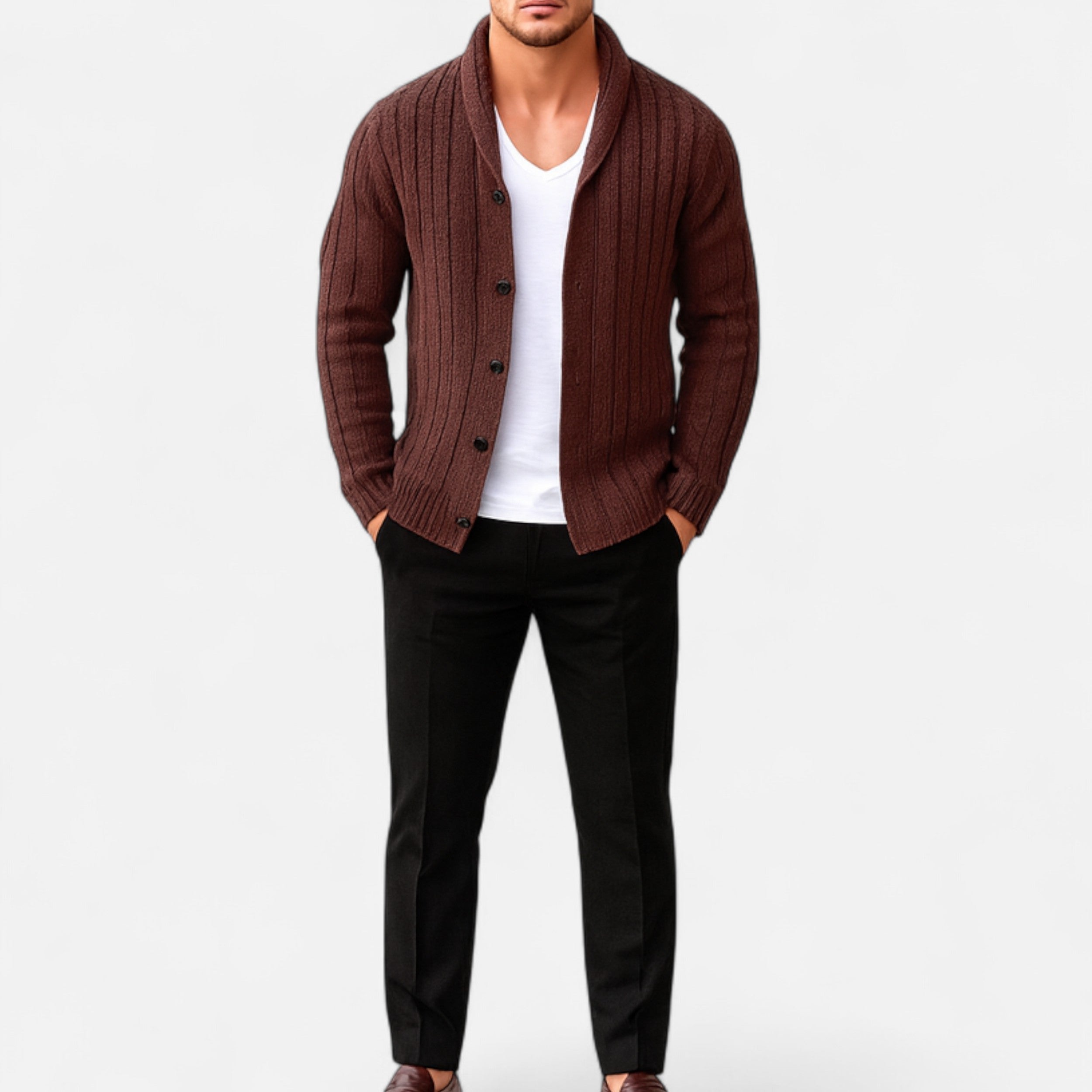 Lurvain | Men’s Cable-Knit Cardigan – Autumn Heritage Style