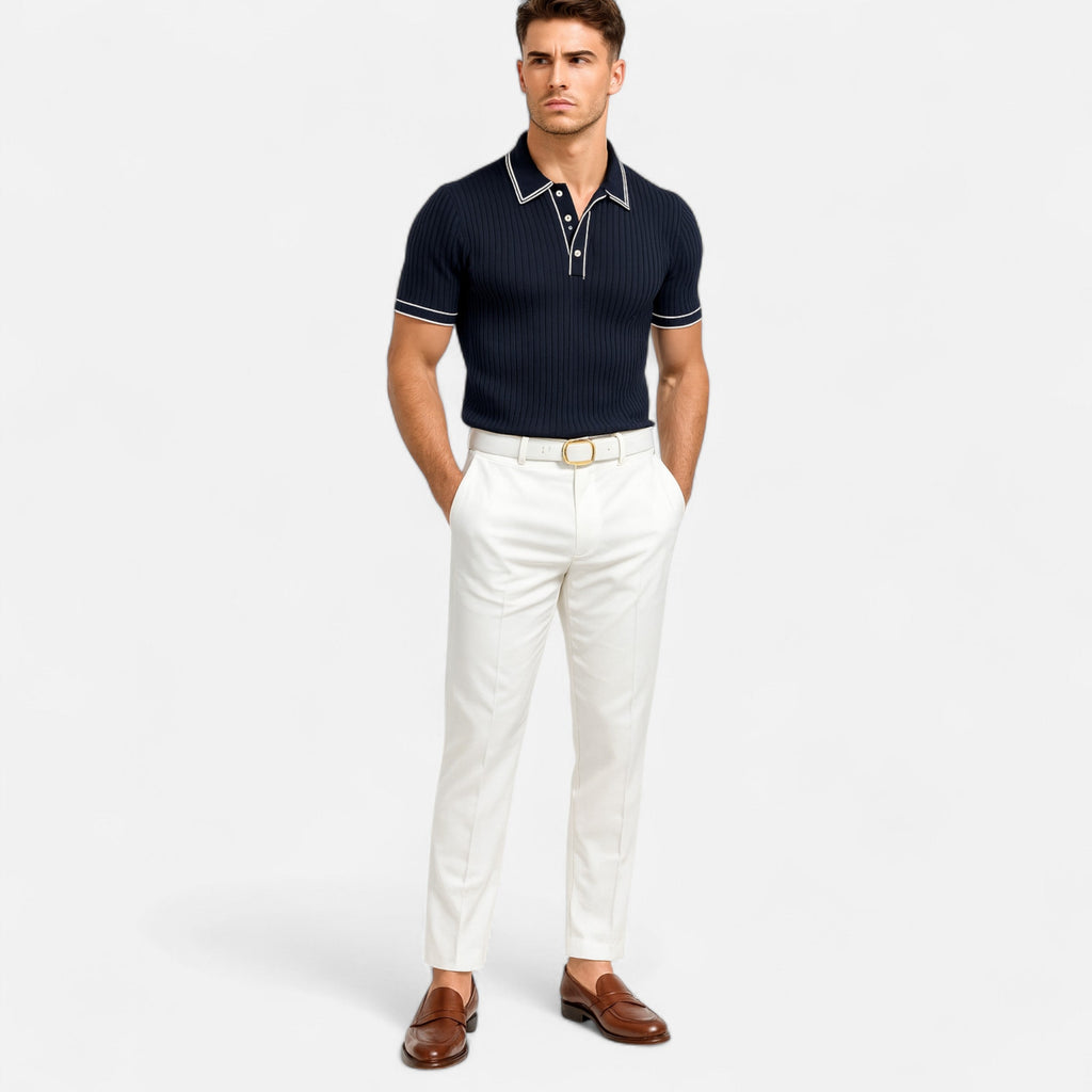 Lurvain | Men’s Summer Polo Shirt – Classic Knit Design