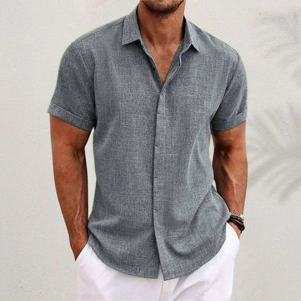 Alveraine Men's Casual Summer Polo Shirt – Grey