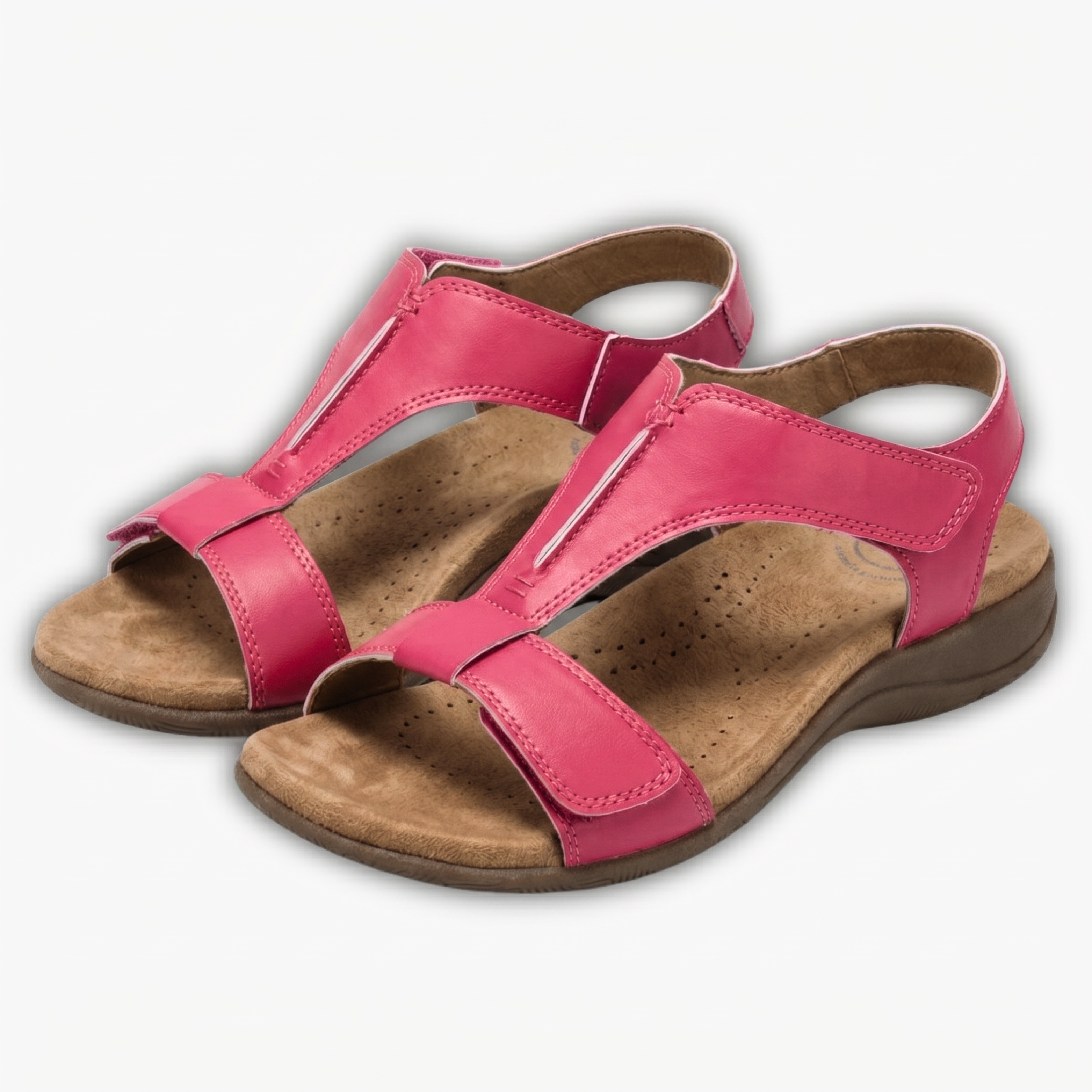 Alveraine Women's Open Toe Walking Sandals – Red