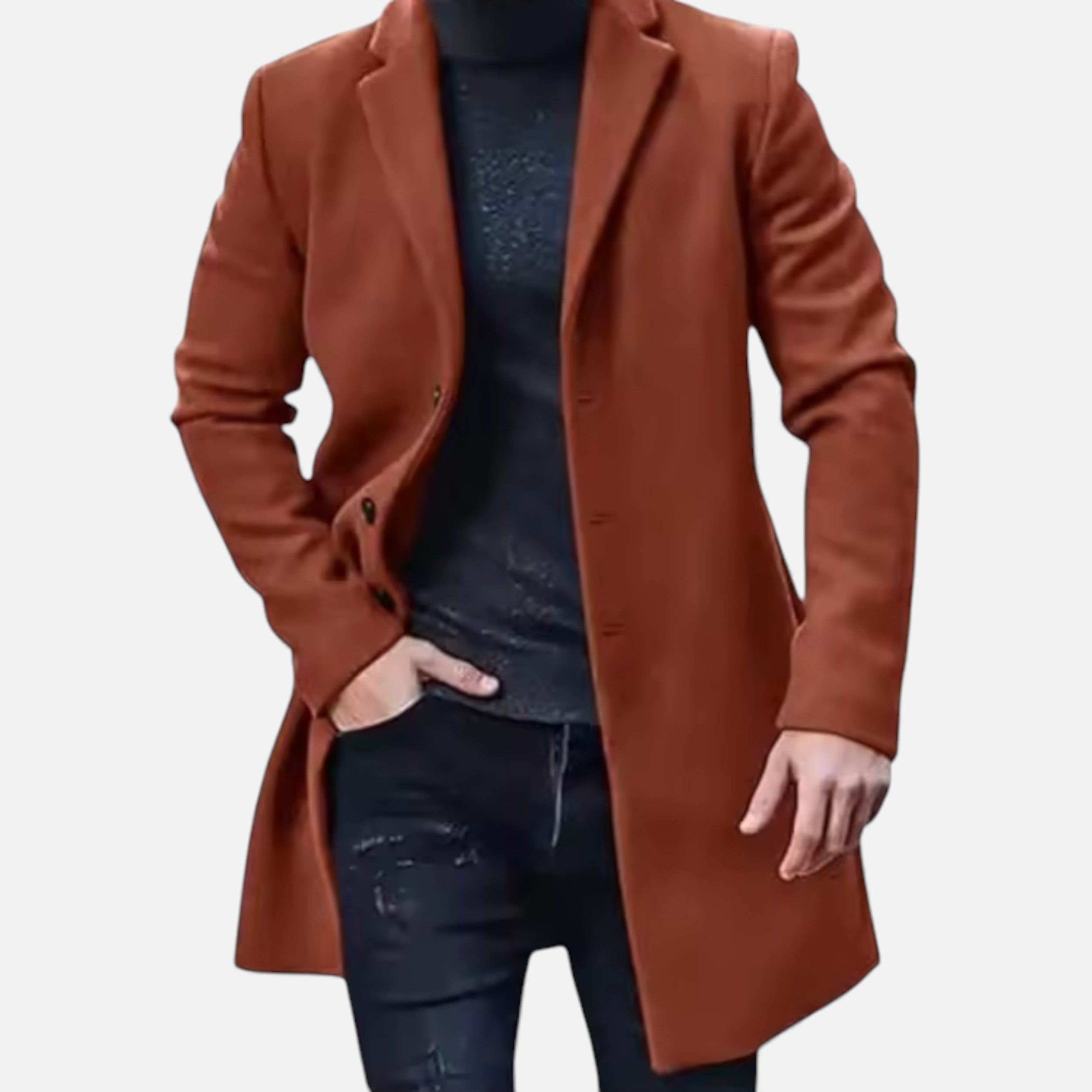 Lurvain | Men’s Wool‑Blend Heritage Overcoat