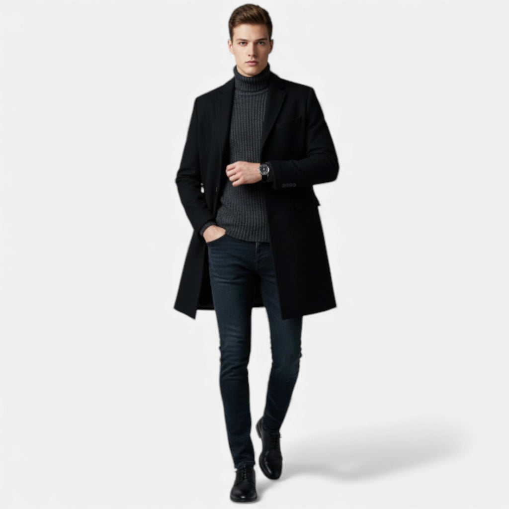 Lurvain | Men’s Wool‑Blend Heritage Overcoat