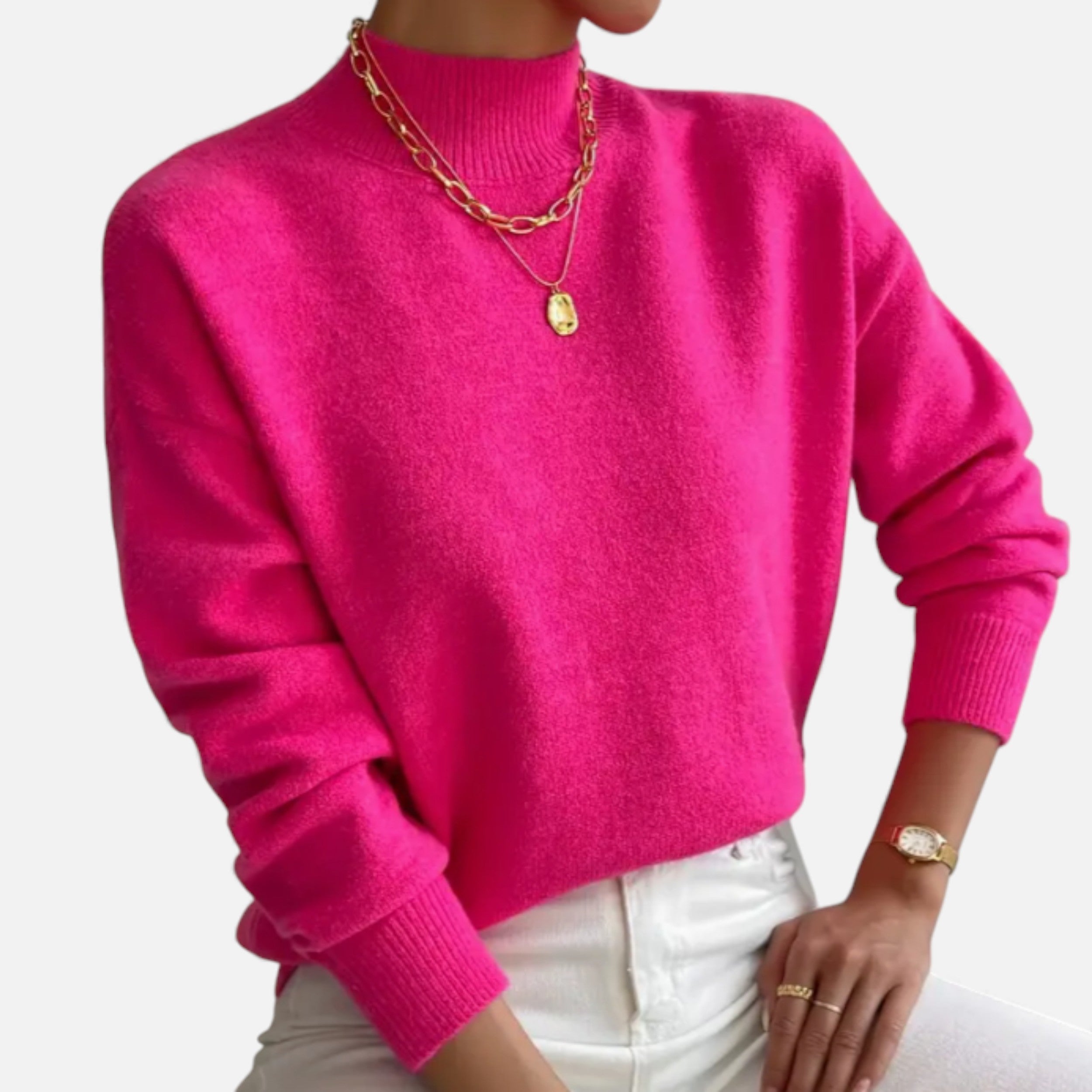 Lurvain | Women’s Wool Blend Mock-Neck Pullover