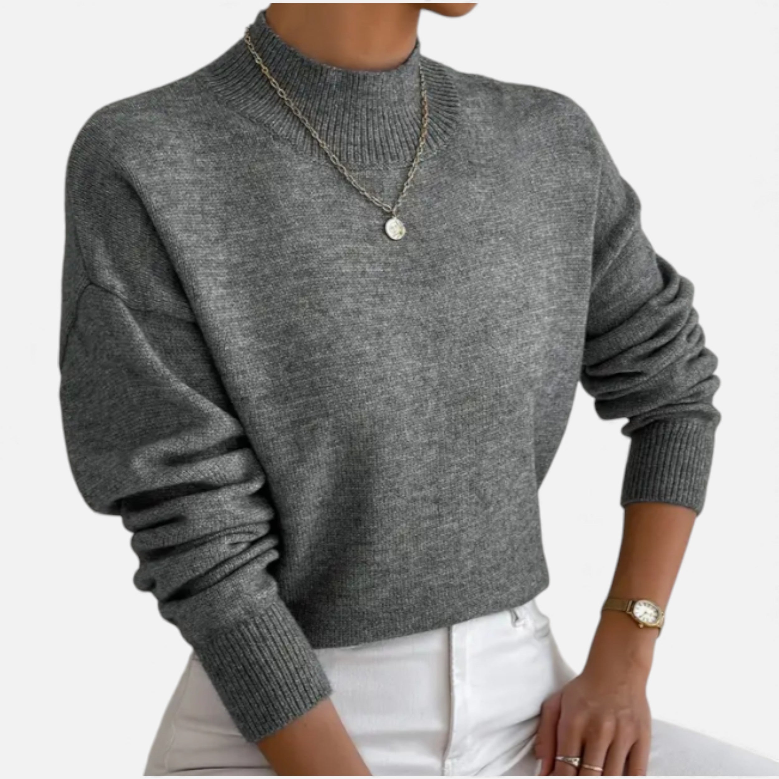 Lurvain | Women’s Wool Blend Mock-Neck Pullover