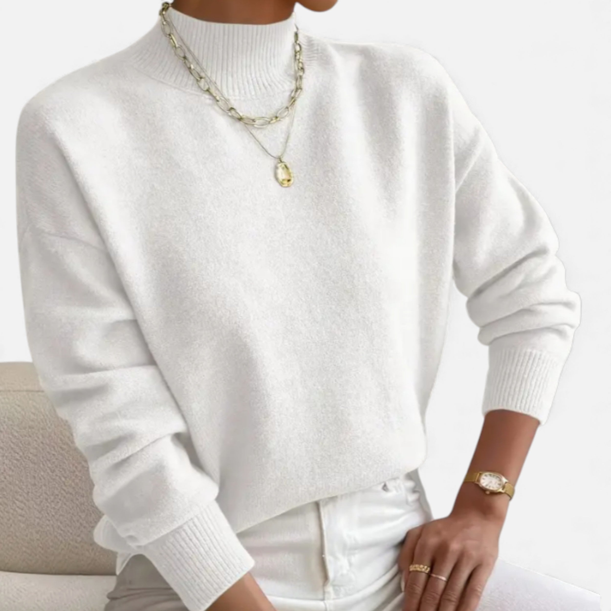 Lurvain | Women’s Wool Blend Mock-Neck Pullover