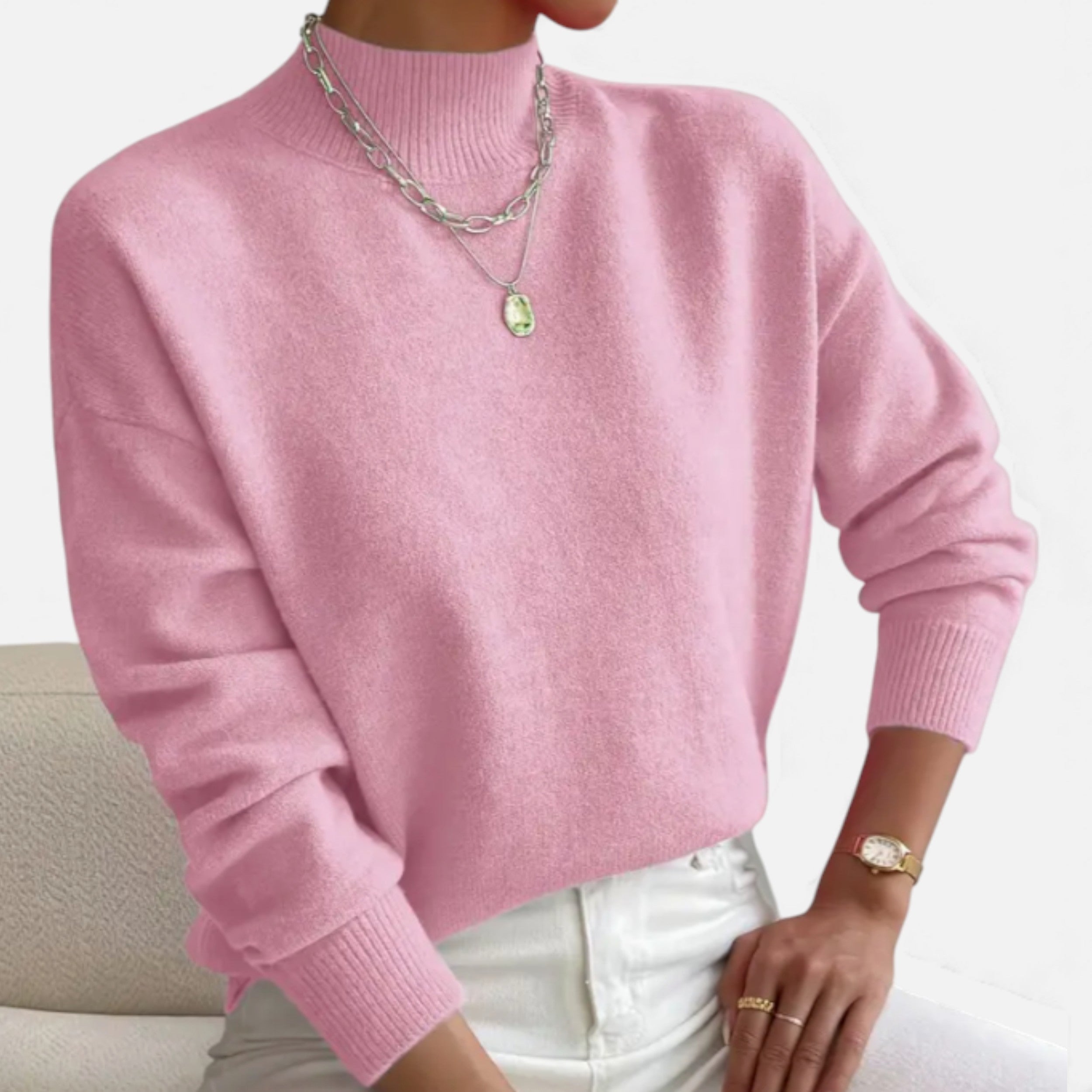 Lurvain | Women’s Wool Blend Mock-Neck Pullover