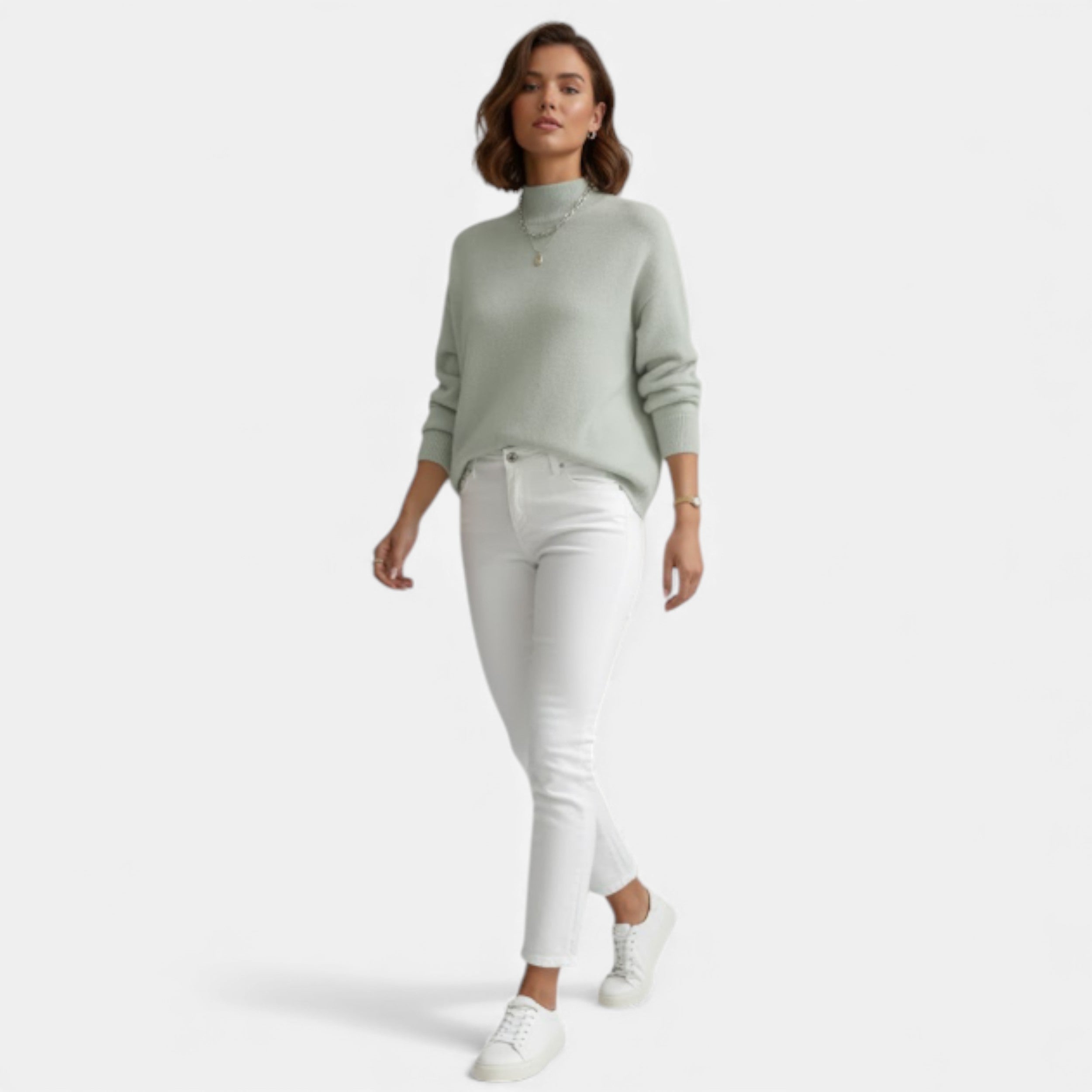Lurvain | Women’s Wool Blend Mock-Neck Pullover