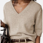 Alveraine | Women’s Elegant V-Neck Knit for Summer Grace