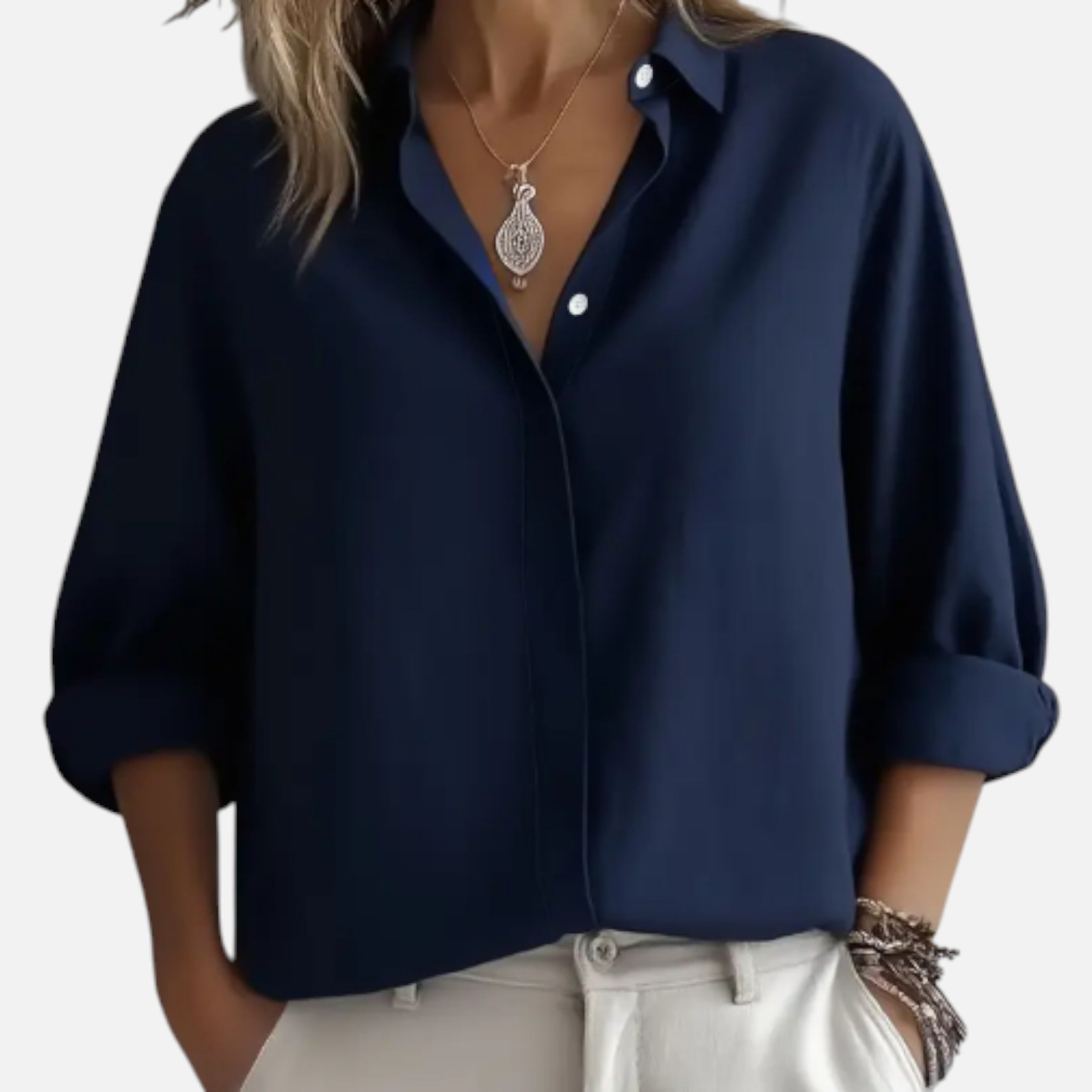 Lurvain | Women’s Classic White Collared Shirt