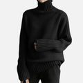 Alveraine | Ribbed Knit Sweater with Mock Neck