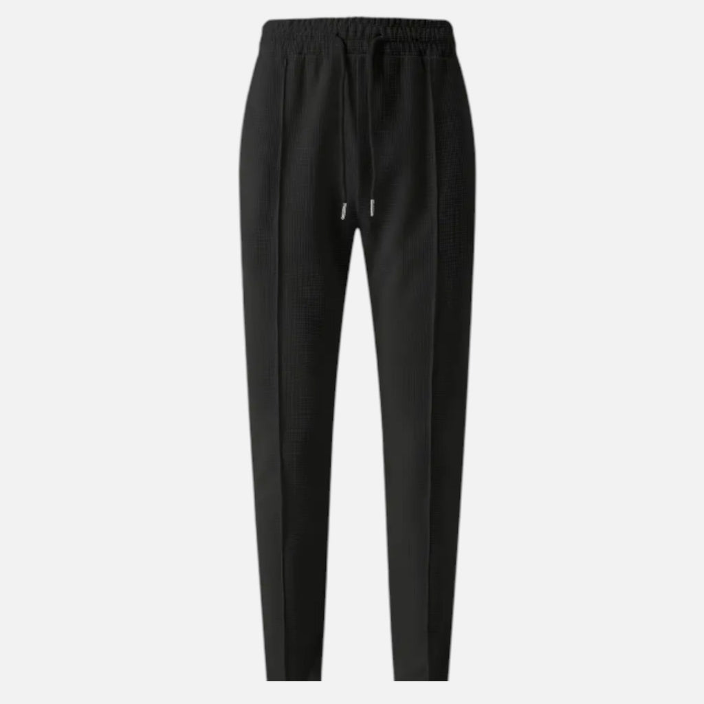 Alveraine | Men’s Waffle Knit Casual Trousers – Relaxed Aristocracy