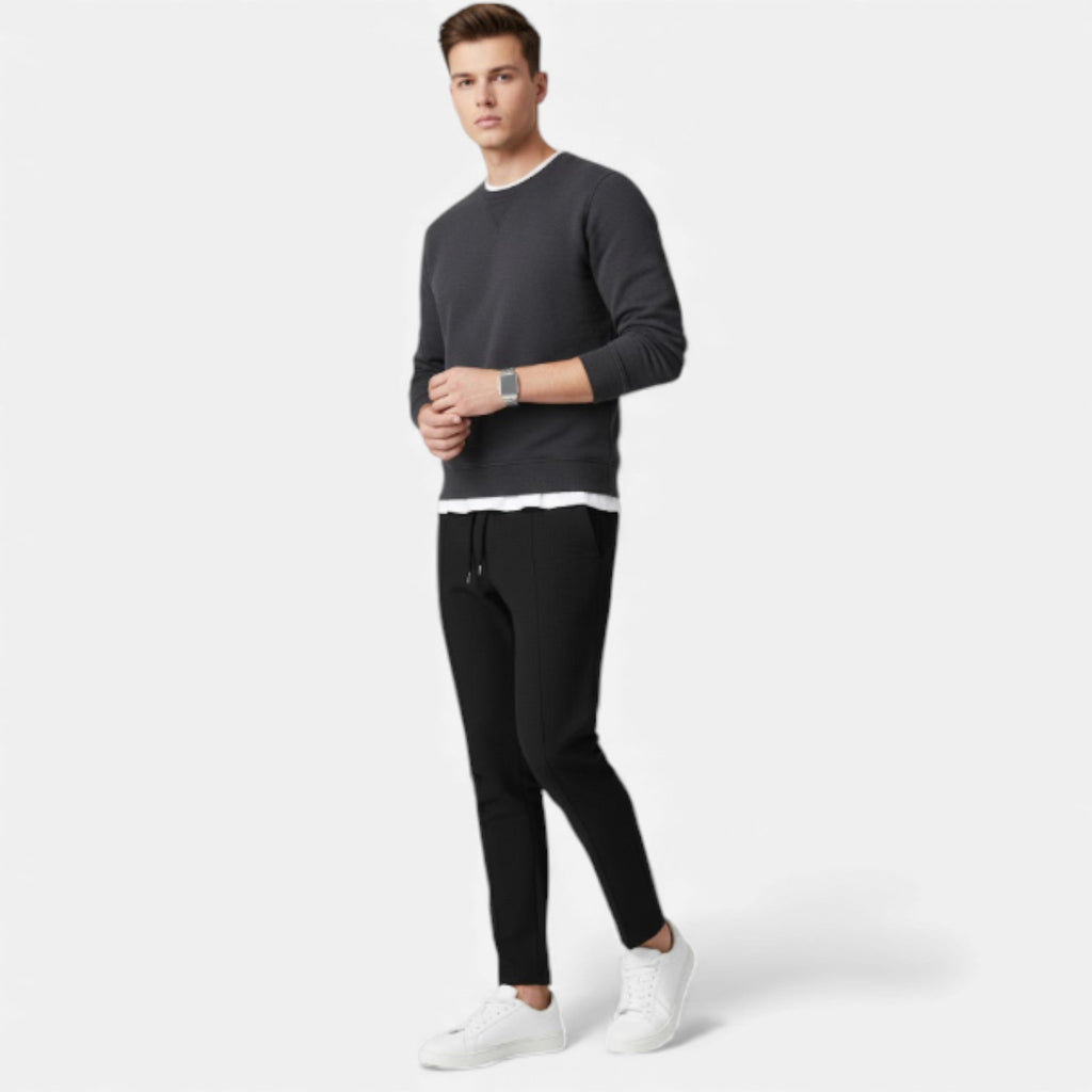 Lurvain | Men’s Waffle Knit Casual Pants – Relaxed Aristocracy