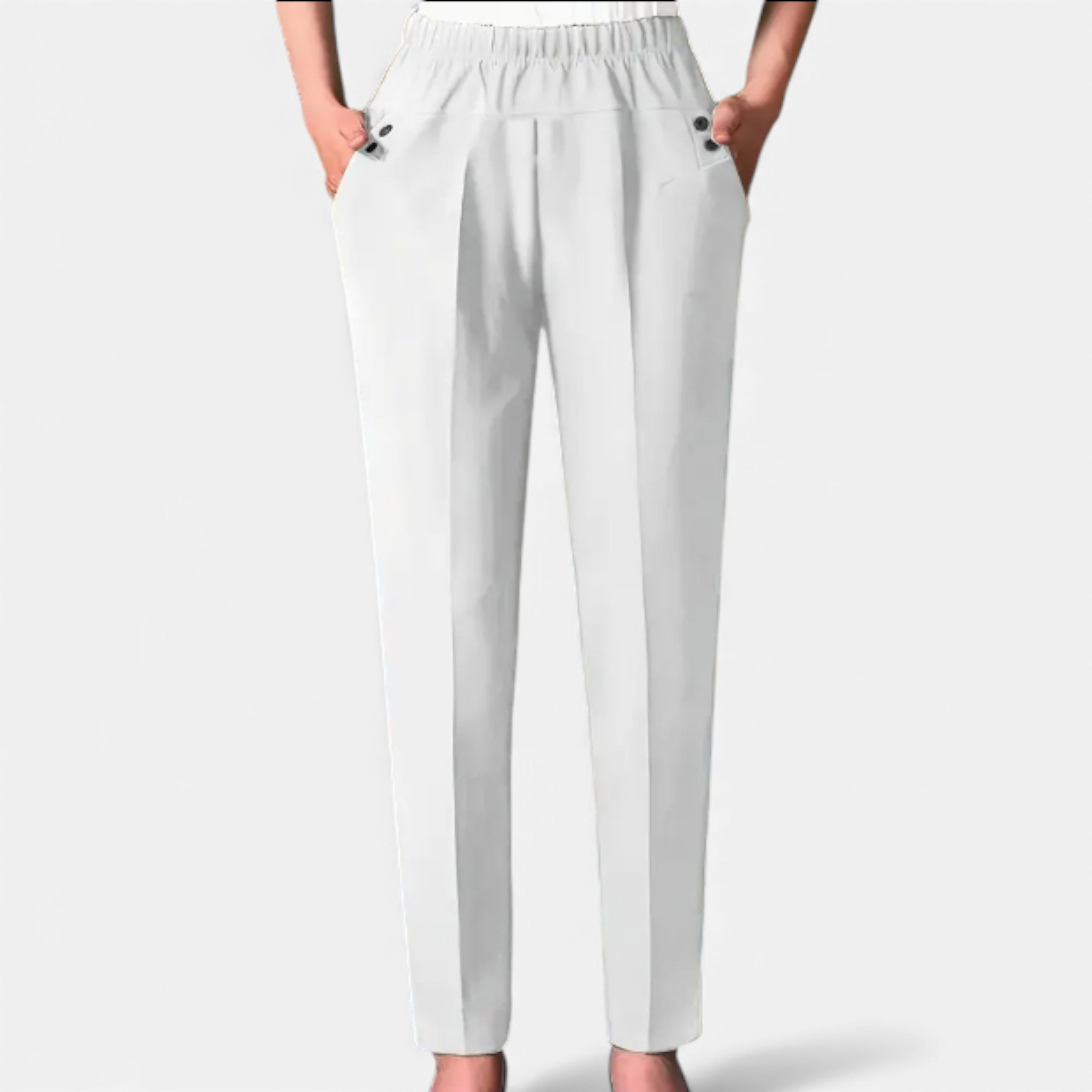 Lurvain | Women’s Tapered Elegance Pants with Slant Pockets