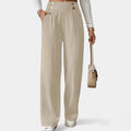 Alveraine | Women’s Wide-Leg Button Detail Trousers