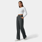 Alveraine | Women’s Wide-Leg Button Detail Pants