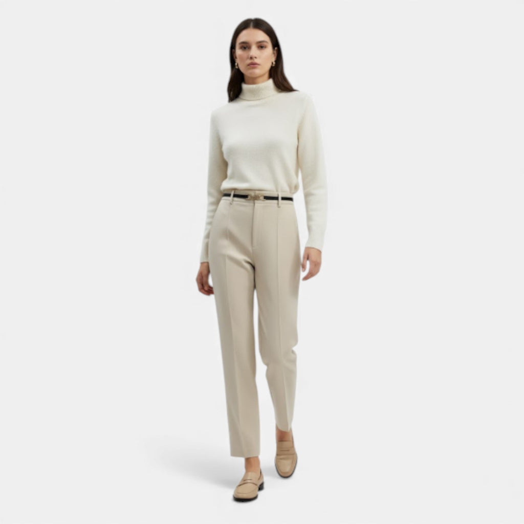 Lurvain | Classic Belted High-Waist Office Pants
