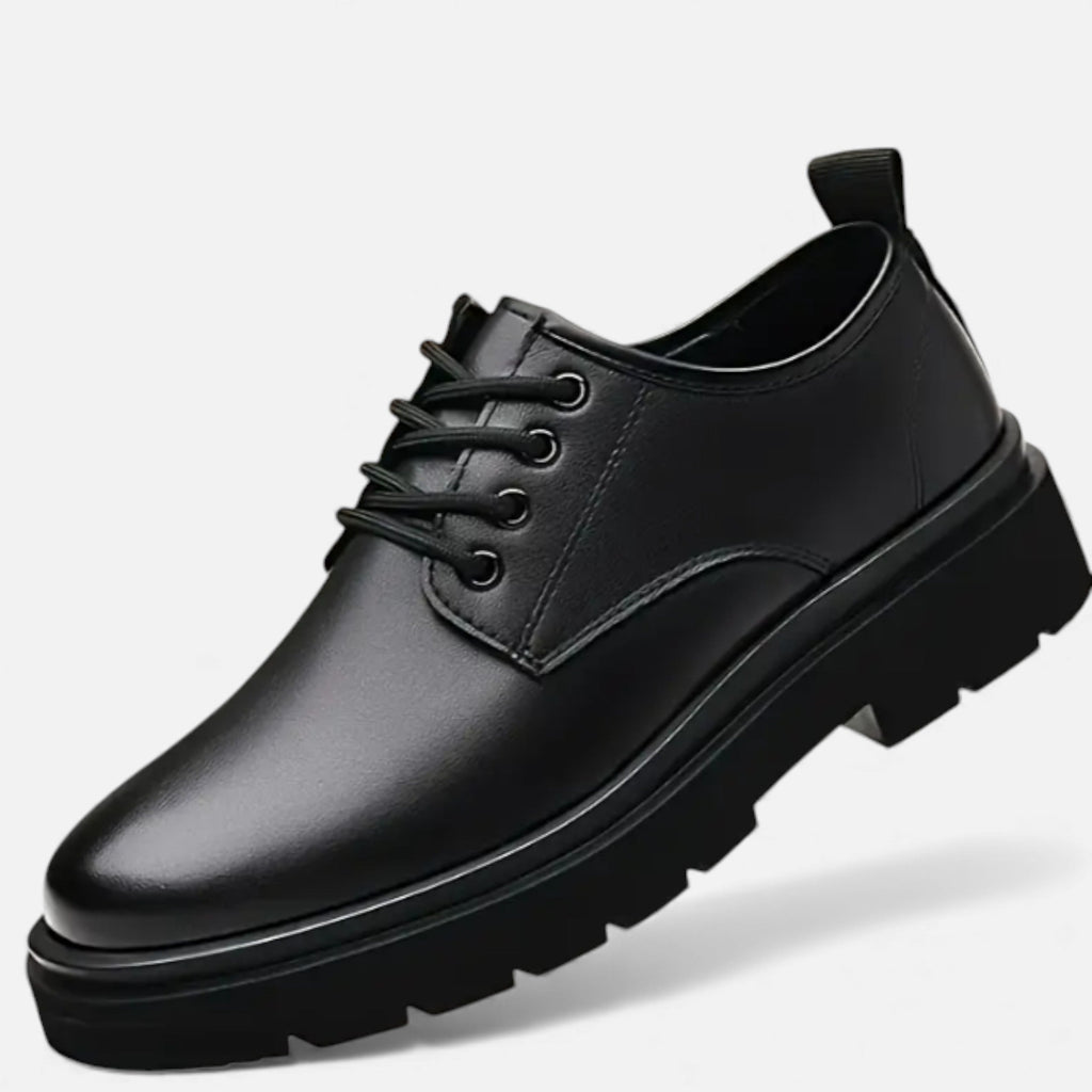 Lurvain | Men’s Oxford Leather Dress Shoes – Timeless Black Elegance