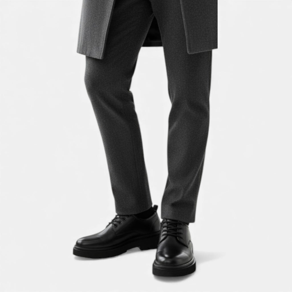 Lurvain | Men’s Oxford Leather Dress Shoes – Timeless Black Elegance