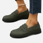 Alveraine | Women’s Penny Loafers – Glossy Heritage Sophistication