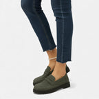Alveraine | Women’s Penny Loafers – Glossy Heritage Sophistication